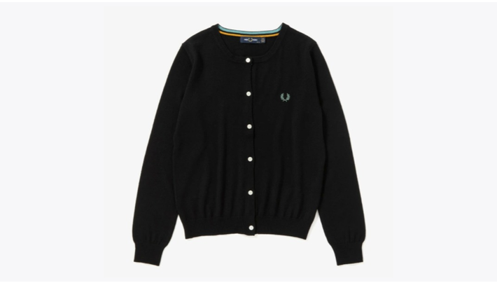 FRED PERRY TIPPED CREW NECK CARDIGAN F7174