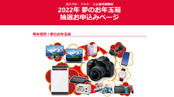 ヨドバシカメラ 2022年 福袋　夢のお年玉箱